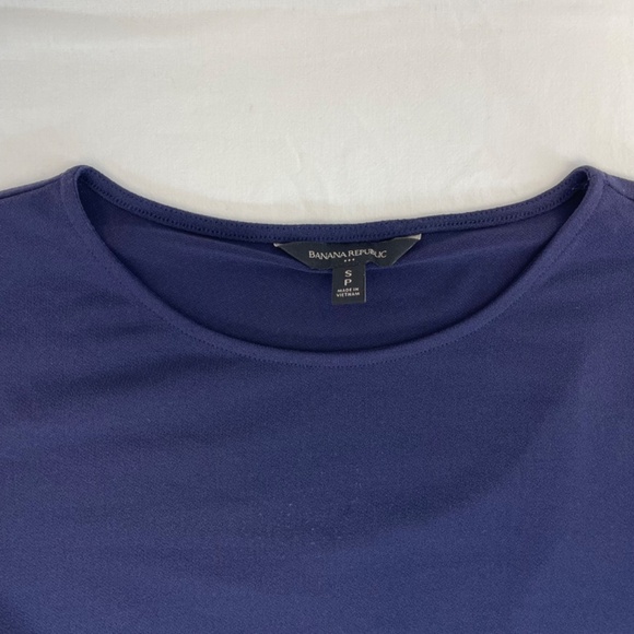 Banana Republic Short Sleeve Dress Shirt Navy Women’s Size Small - Picture 5 of 8